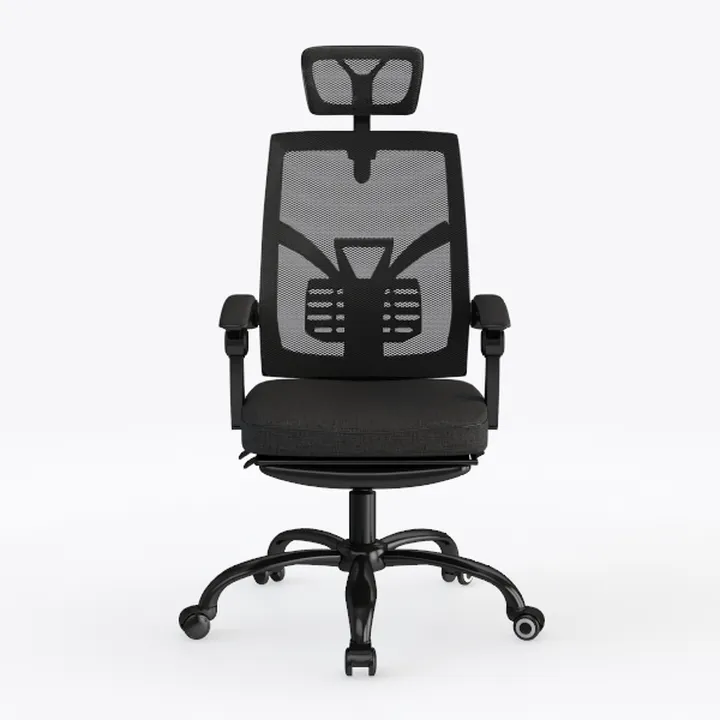 Modern Mesh Fabric Ergonomic Office Chair with Headrest Lumbar Support 3D Model