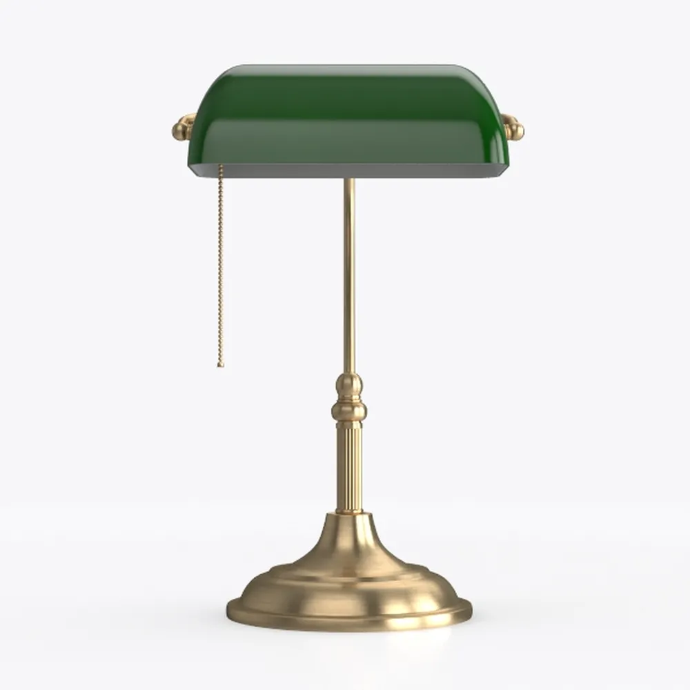 NISSAFORS Bankers Lamp with Pull Switch, Green