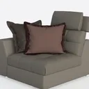 Acme Naveen Modular - Wedge with Pillow in Gray Left 45 Degree View