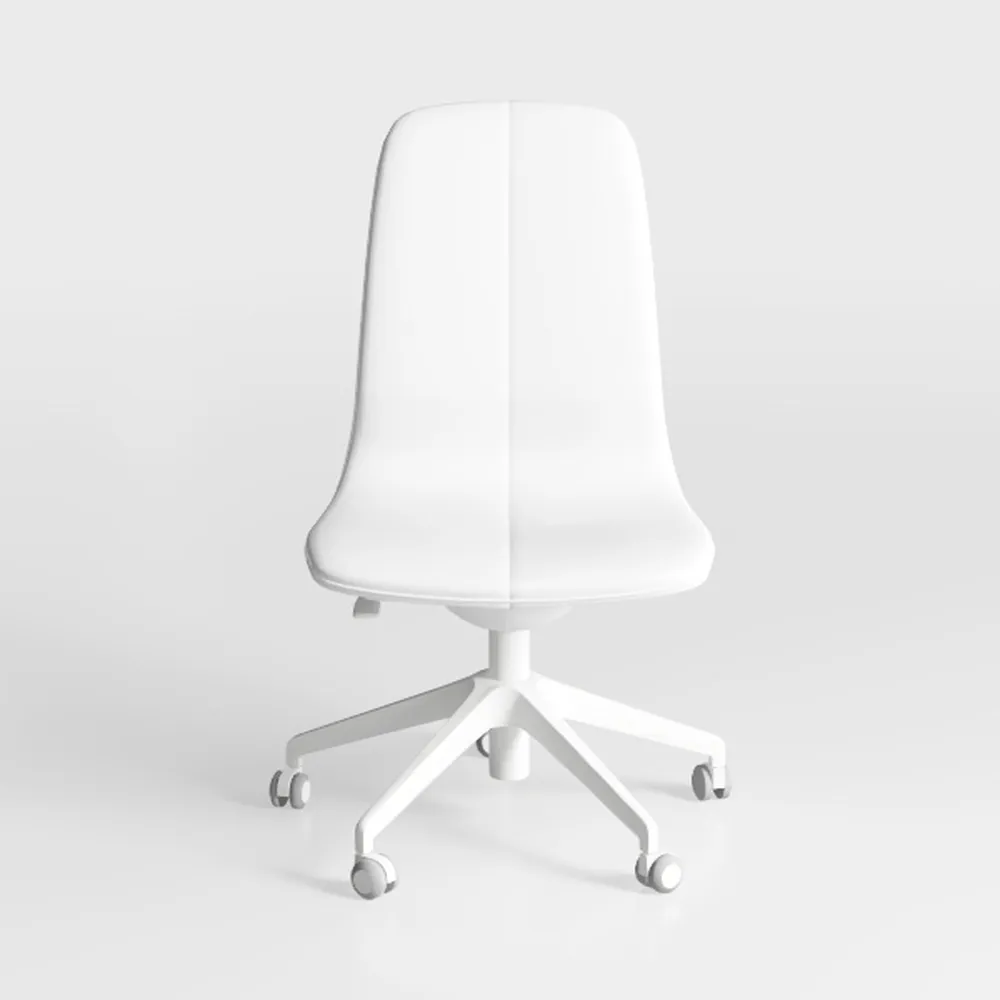 Yaheetech Mid Back PU Leather Armless Desk Office