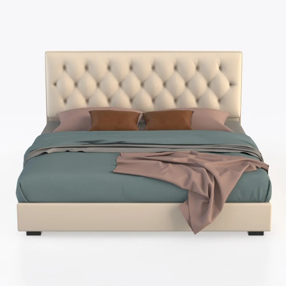 DHP Dakota Upholstered Platform Bed with Diamond B