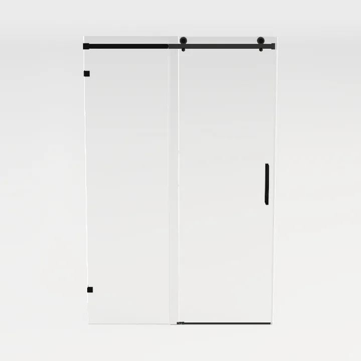 60” W x 76” H Glass Shower Door, Frameless Sliding