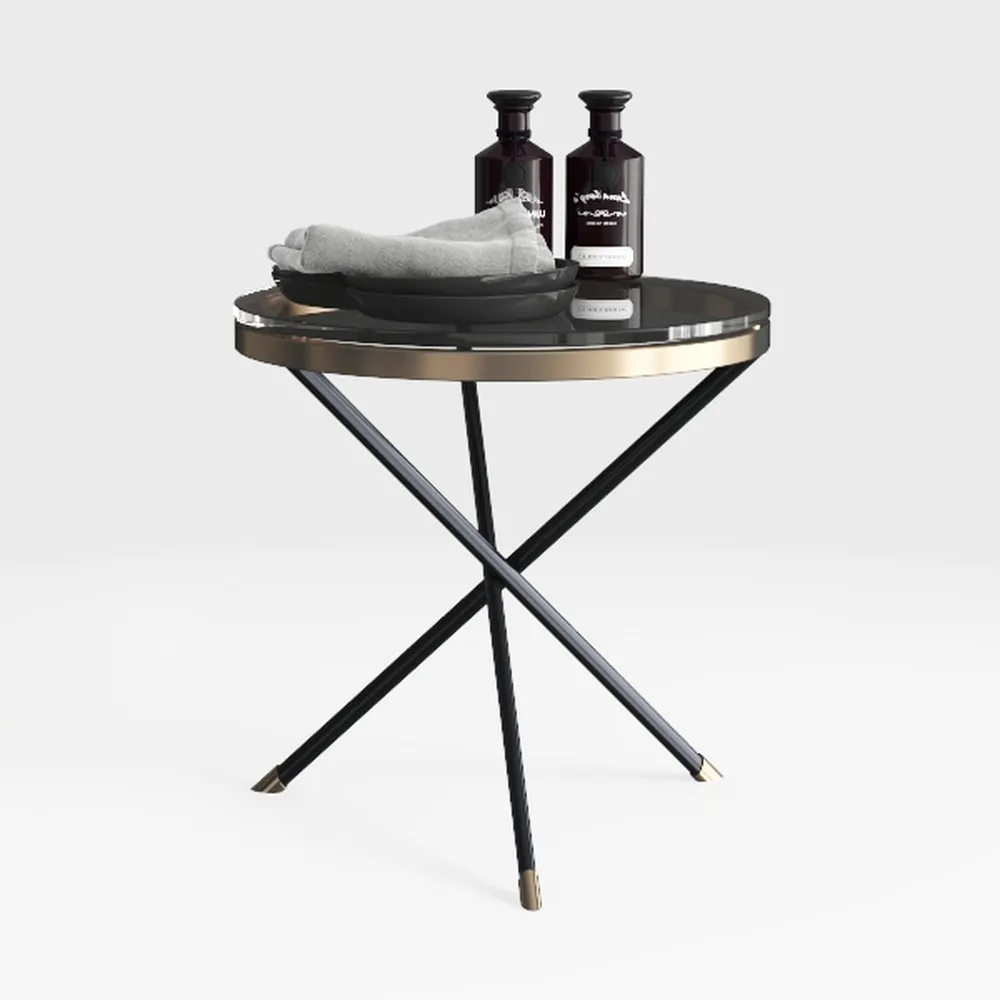 Round Tempered Glass Dining Table for 2-4 with Chr