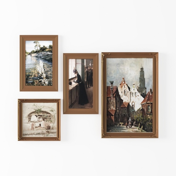 VEVOR 16 PCS Framed Wall Art Prints, Vintage