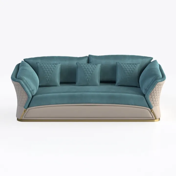 87.4 ’’ Modern Sectional Sofa, Plush Teddy Upholst