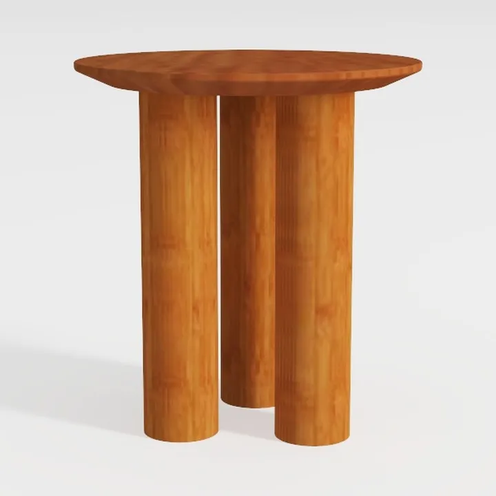 Creative Co-Op Paulownia Wood Round Accent Table