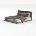 SOFTSEA Floor Bed Queen Size Upholstered Platform  Left 45 Degree View