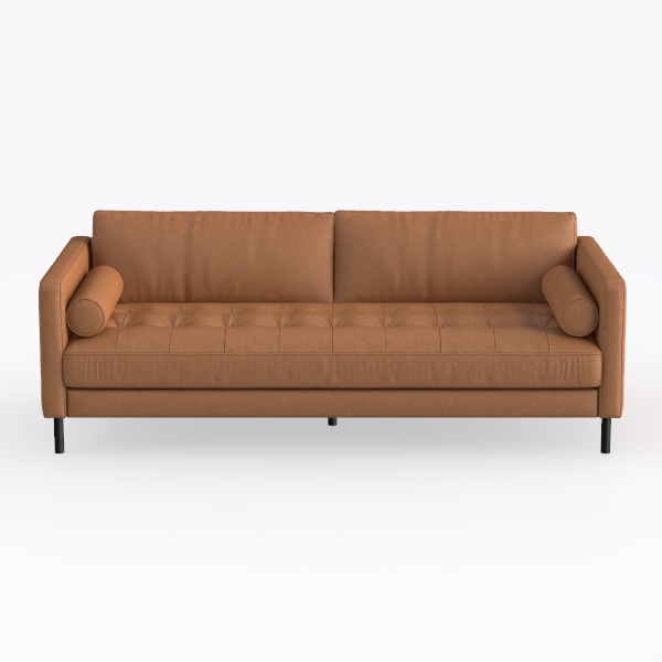 Hydeline Aria Top Grain Leather Sofa Couch, 84