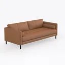 Hydeline Aria Top Grain Leather Sofa Couch, 84 Right 45 Degree View