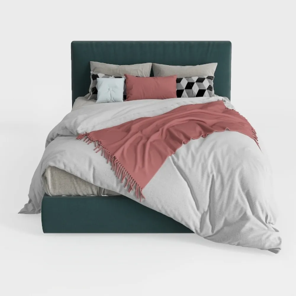 WELCON Rockstar - letto a molle box grigio/grigio chiaro 180x200 cm grado di durezza H3 con oltre 1000 molle (1126 molle tascabili a barile), topper in schiuma fredda, letto imbottito - letto matrimoniale - letto box a molle