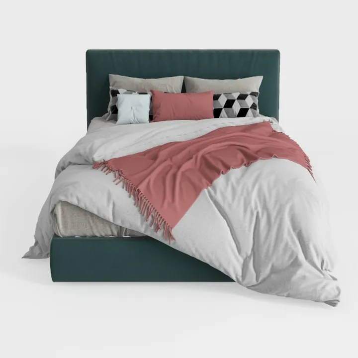 WELCON Rockstar - letto a molle box grigio/grigio chiaro 180x200 cm grado di durezza H3 con oltre 1000 molle (1126 molle tascabili a barile), topper in schiuma fredda, letto imbottito - letto matrimoniale - letto box a molle