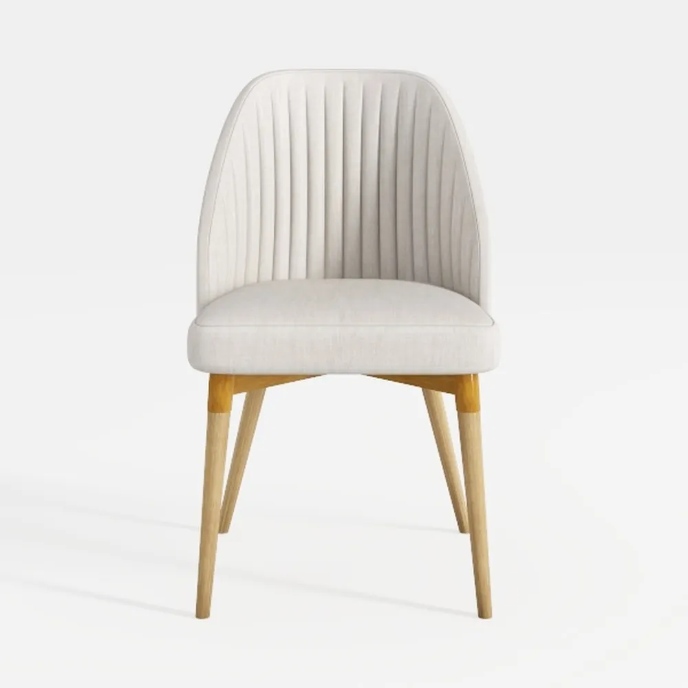 Modern White Dining Chairs Set of 4 Upholstered