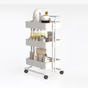 YITAHOME Farmhouse Shoe Cabinet with 3 Flip Left 45 Degree View