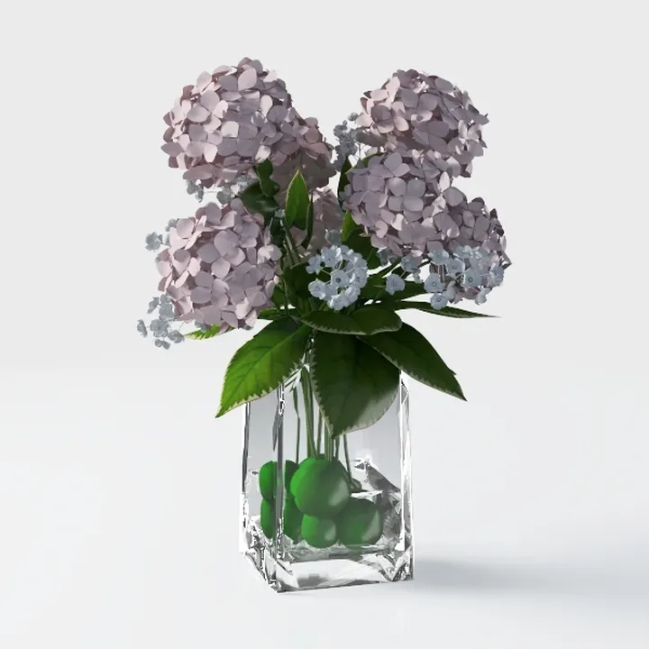 Hollyone Artificial Eucalyptus Stems in Glass Vase