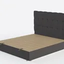 ASHCROFT Mid Century Modern Davlon Gray King Bed Left 45 Degree View