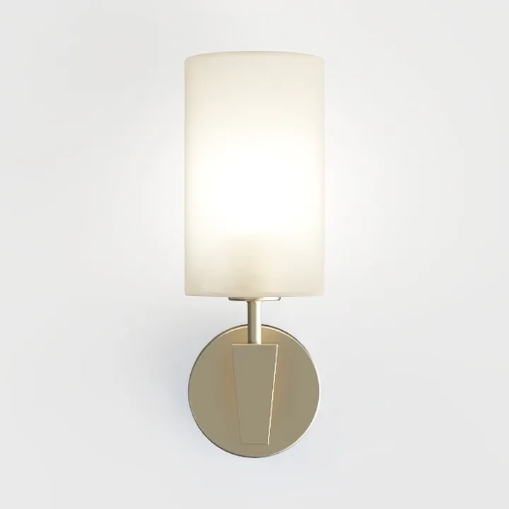 Modern Brass Glass Wall Lamp 3D Model