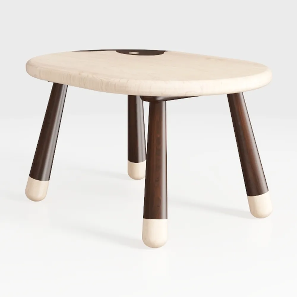 29.5 in. Bleached and Walnut Finish Specialty Shap