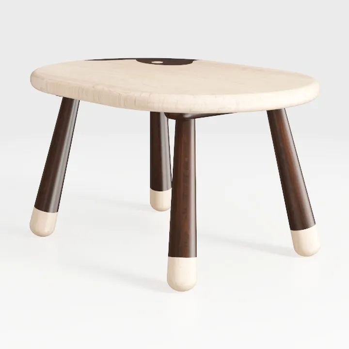 29.5 in. Bleached and Walnut Finish Specialty Shap