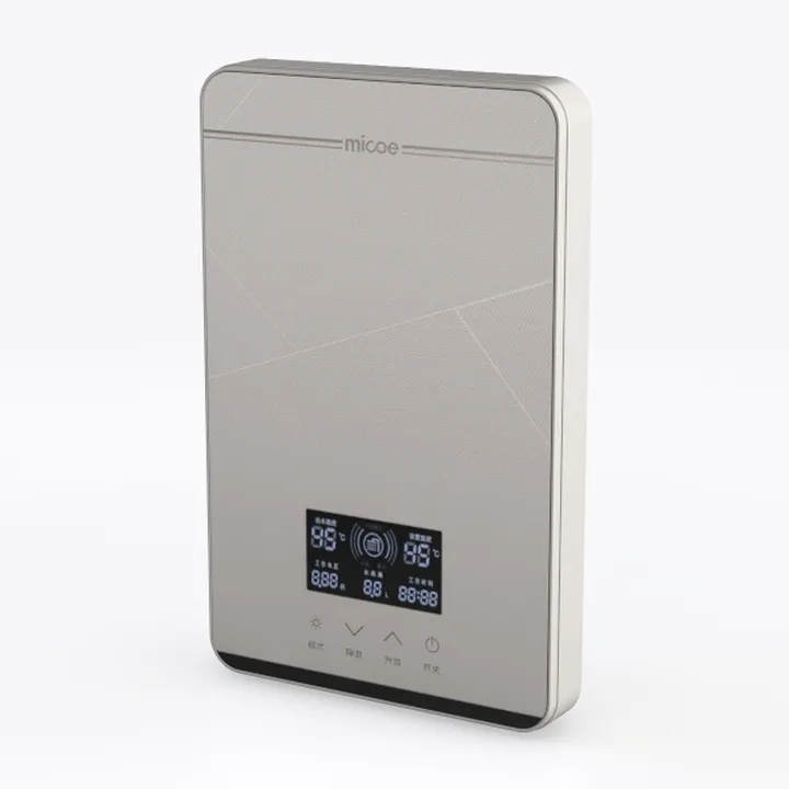Modern Digital Display Stainless Steel Electric Water Heater 3D Model