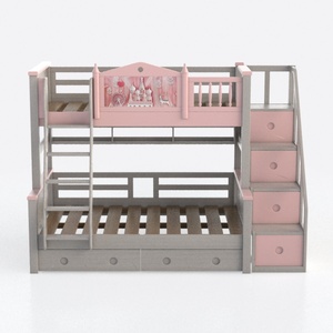 Bedz King Tall Stairway Bunk Beds Twin over Twin w