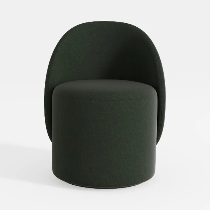 Swivel Chair, Barrel Accent Sofa Modern Teddy