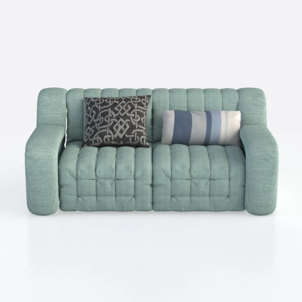 81.89" Sofa Comfy 3 Seat Sofa Tufted Chenille