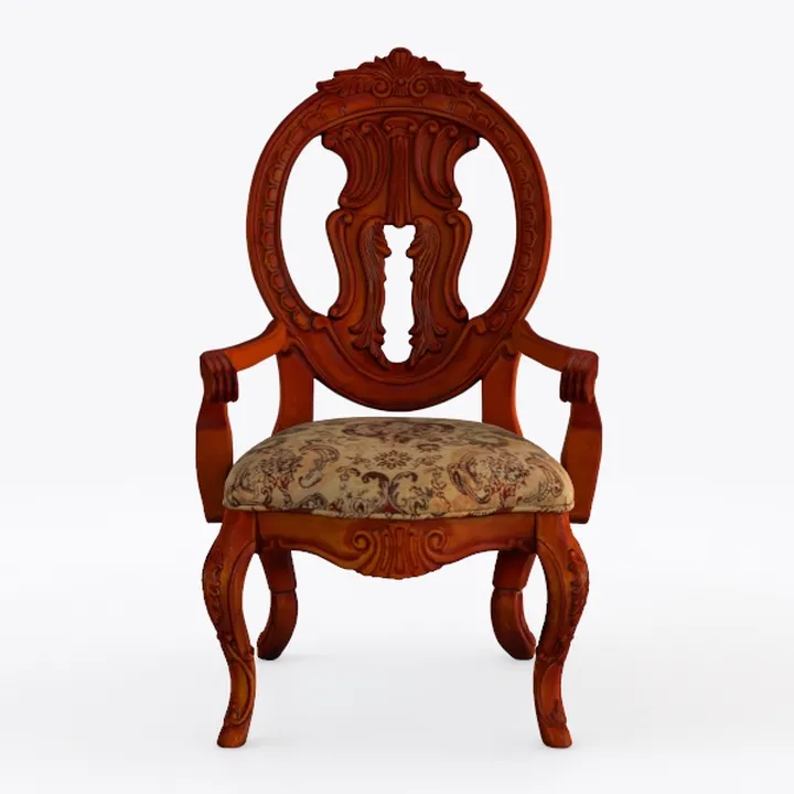 Caprock Brown Cherry and Tan Fabric Dining Chairs 