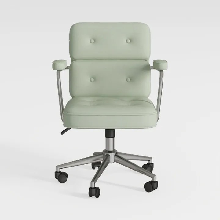 Massage Reclining Office Chair Light Gray Velvet