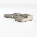 Compressed Sofa:Magic Cube Sofa,Sectional Couch wi Left 45 Degree View