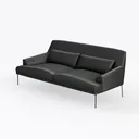 Flash Furniture Hercules Diplomat Series LeatherSo Left 45 Degree View