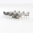 desk &chairs-Dining Left 45 Degree View