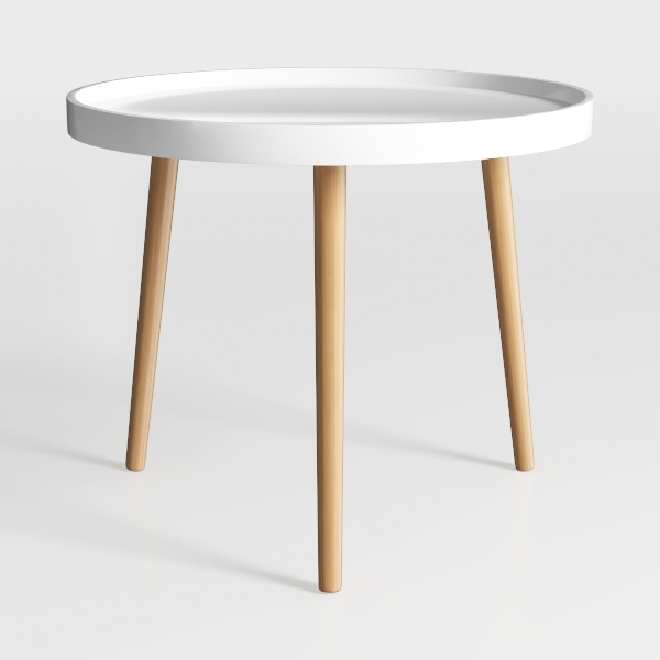 danpinera Round Side Table, Metal Legged Accent