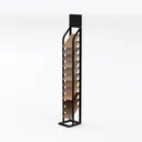 Yoobure Corner Shelf Stand, 5-Tier Bookshelf with Left 45 Degree View