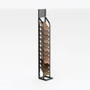 Yoobure Corner Shelf Stand, 5-Tier Bookshelf with Right 45 Degree View
