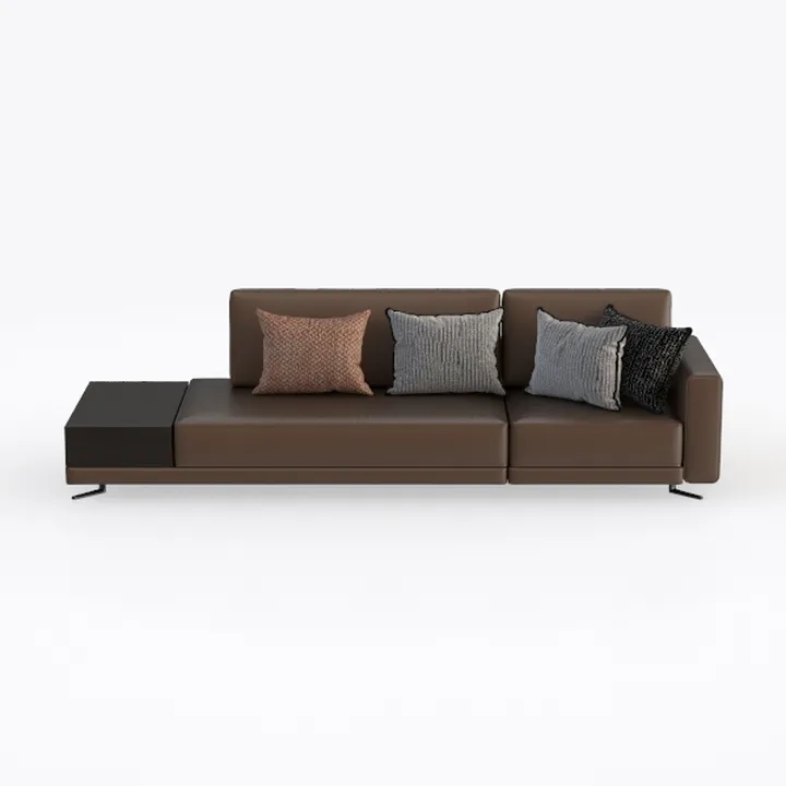 Valletta Italian Nappa Leather L-Shaped Sectional 