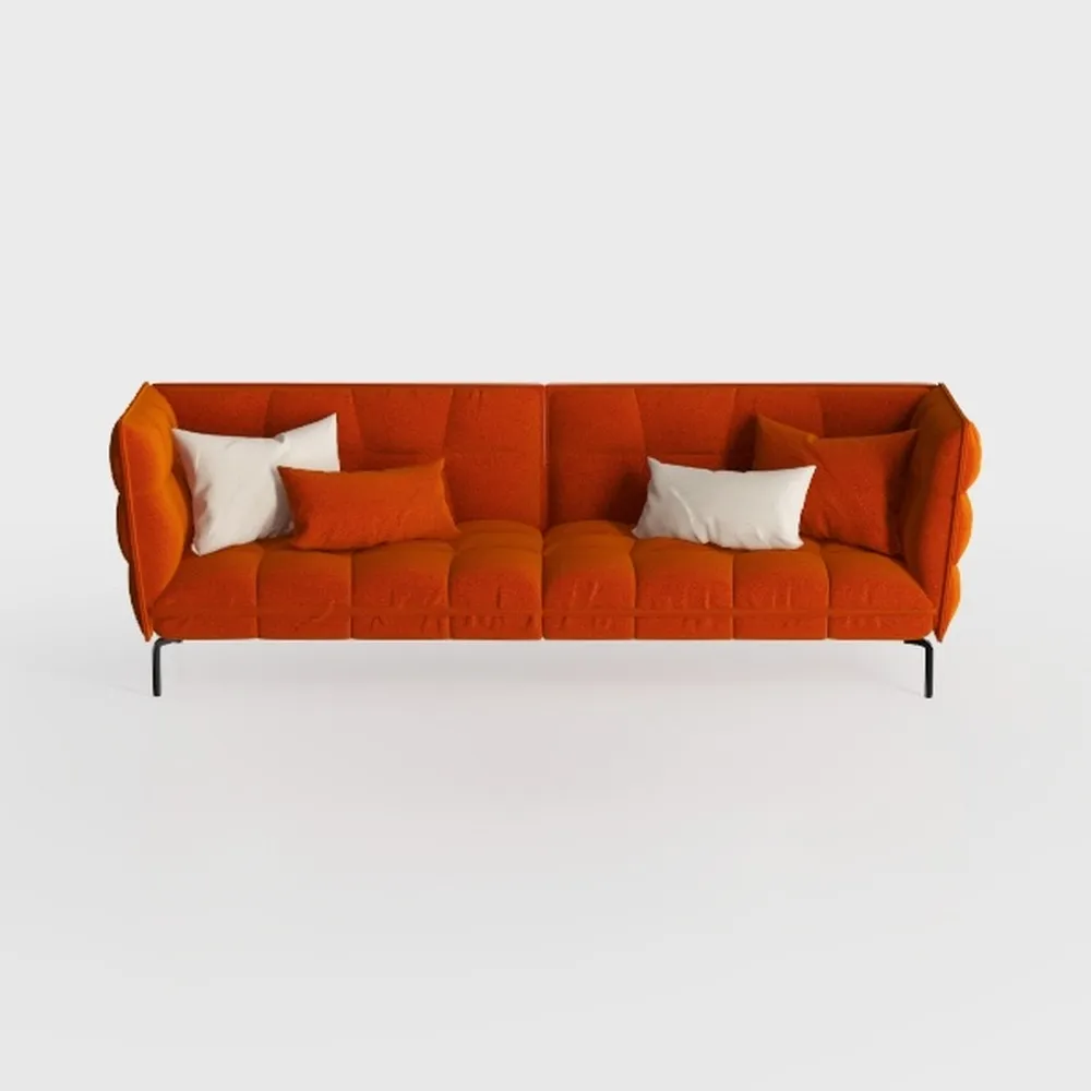RENDGO Velvet Loveseat Sofa, 64.2'' Mid Modern Sma