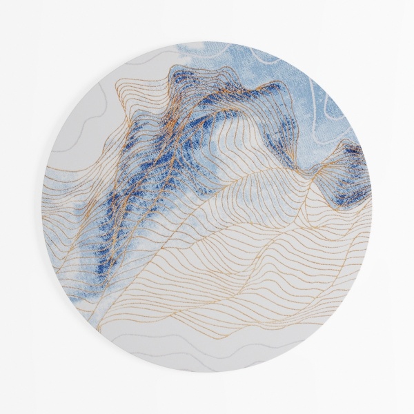 SAFAVIEH Adirondack Collection 4&#39; Round Grey/Blue