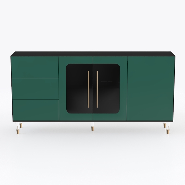 60&quot; Modern Sideboard Buffet Accent Cabinet, Green