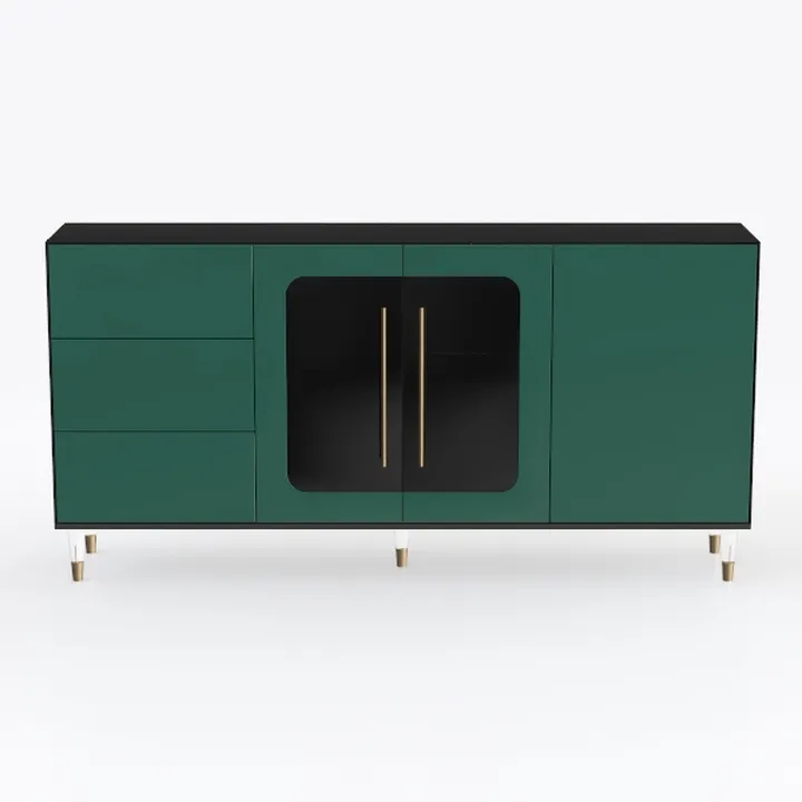 60" Modern Sideboard Buffet Accent Cabinet, Green