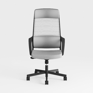 Minimalist Fabric Black Metal Office Chair 3D Model