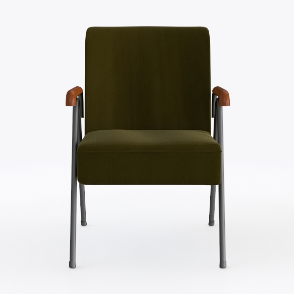 LukeAlon Mid-Century PU Leather Accent Chair