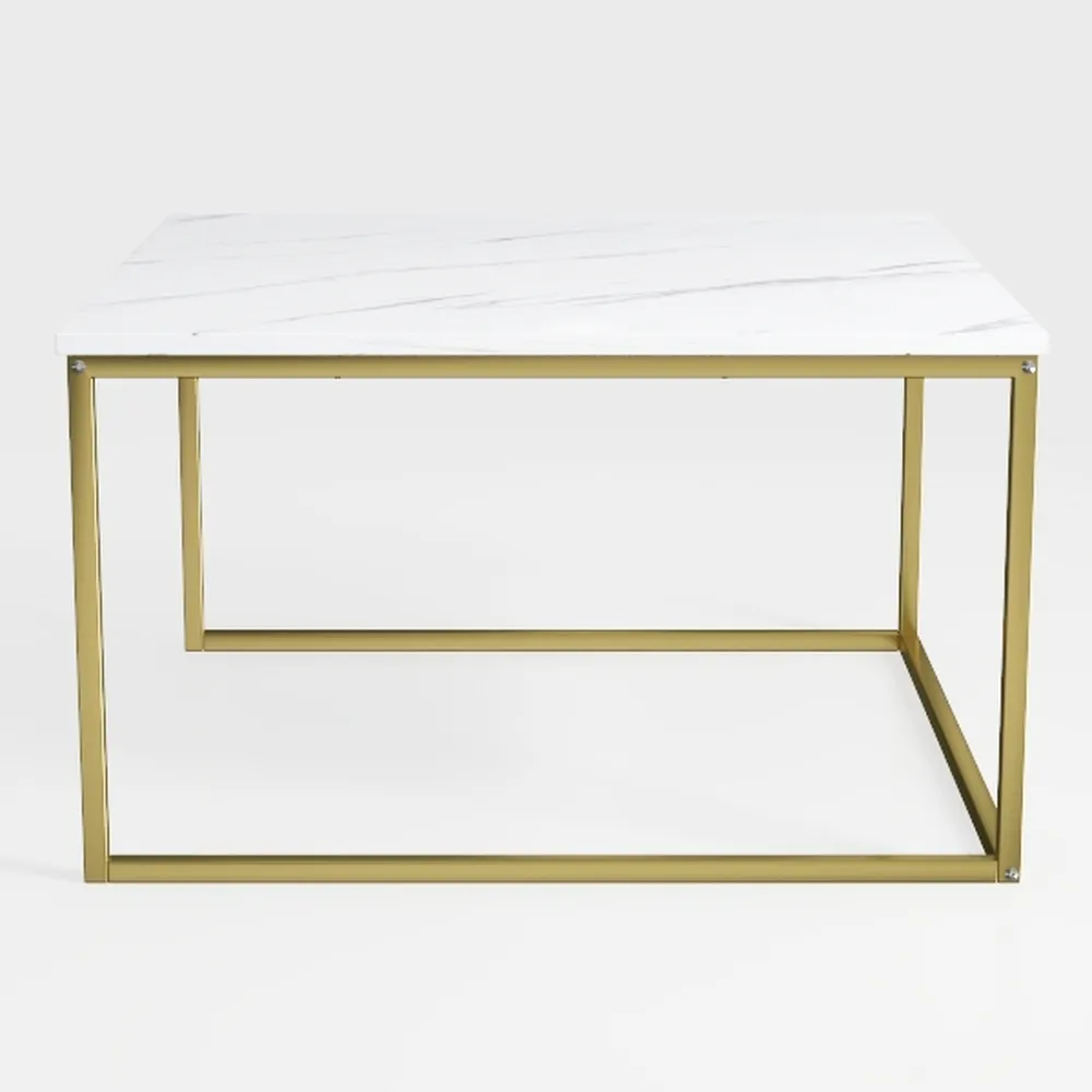 SAYGOER Modern Glass Coffee Table Small Squre 