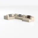 Modular Sectional Modern Sofa Set Couch for Living Left 45 Degree View