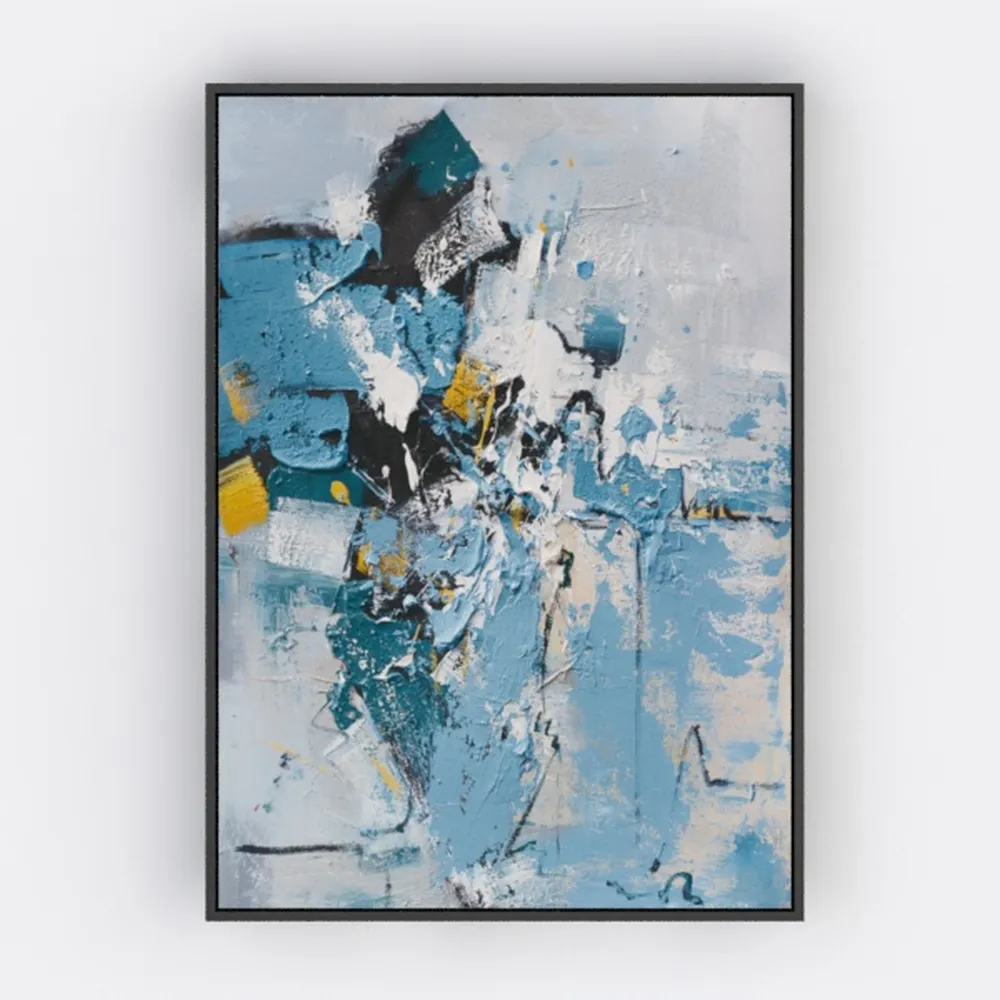 Blue White Floral Canvas Wall Art Blue and White