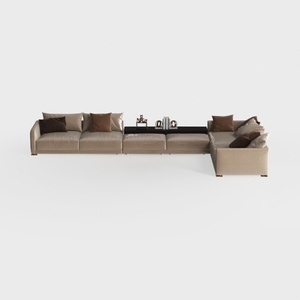 EcoSummer 112'' Large L-Shaped Sectional Sofa, Mod