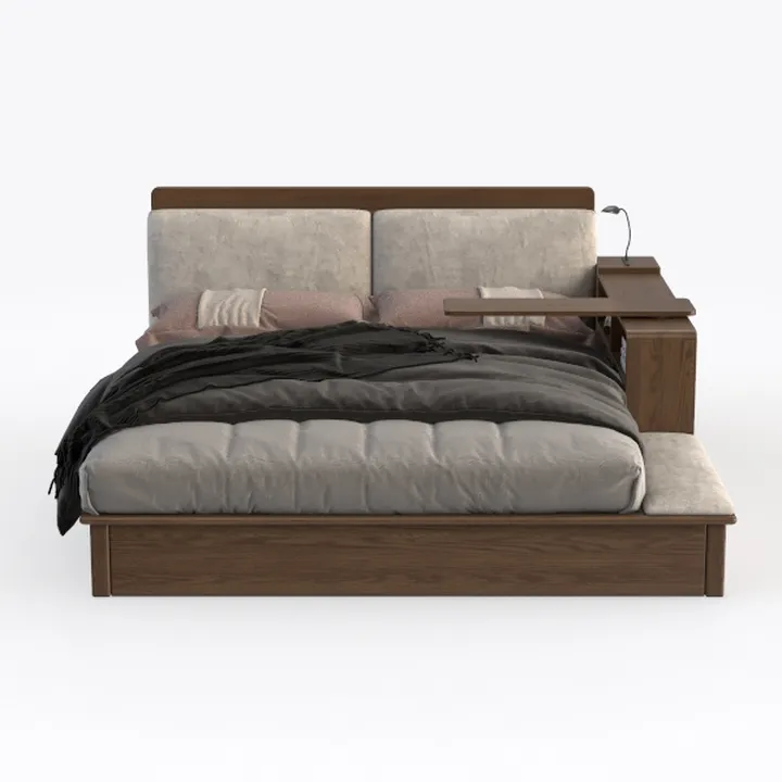 Victoria Brown Wood Frame Full Size Platform Bed w