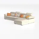 PUREMIND 2 Piece Living Room Sofa Set, Chenille 3- Left 45 Degree View