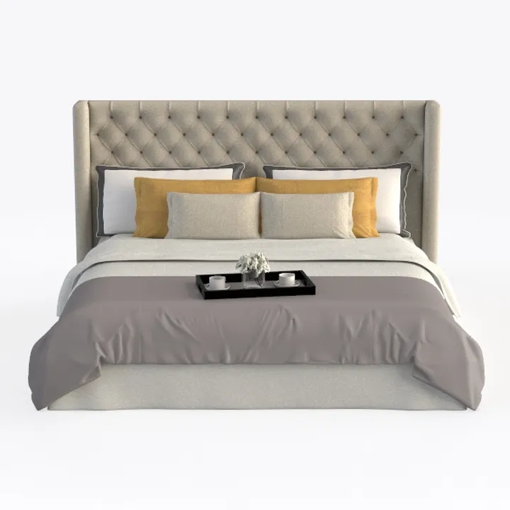 Pemberly Row Wood Eastern King Upholstered Bed Smo