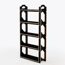 VASAGLE 6-Tier Tall Bookshelf, Bookcase, Large Met Left 45 Degree View