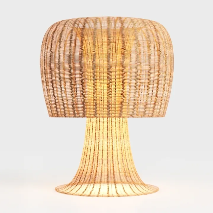 1set Boho Table Lamp Nightstand Lamp Handmade Knit